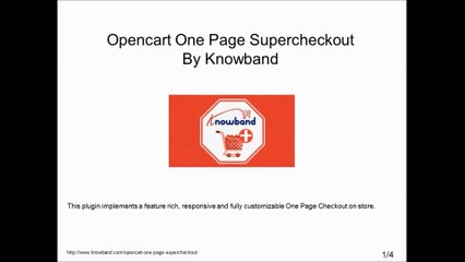 Opencart One Page Supercheckout By Knowband