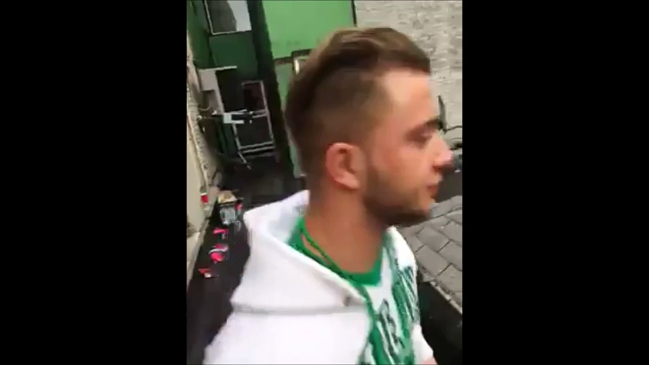 Un débile casse une bouteille de bière avec sa batte et se ramasse lamentablement