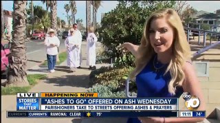 Ashes To Go offered on Ash Wednesday