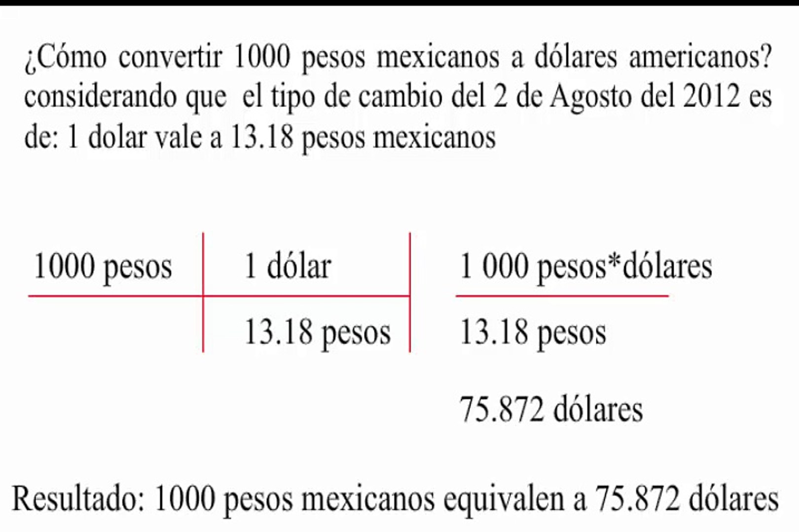 Convertir de pesos a dólares - Vídeo Dailymotion