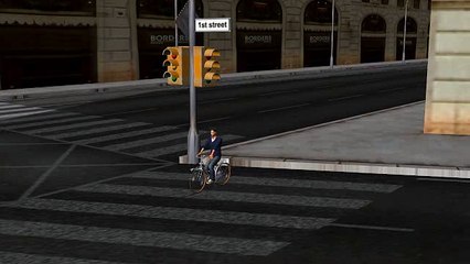 Hip-Hop Biker Downtown