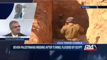 Seven Palestinians missing after tunnel flooded by Egypt