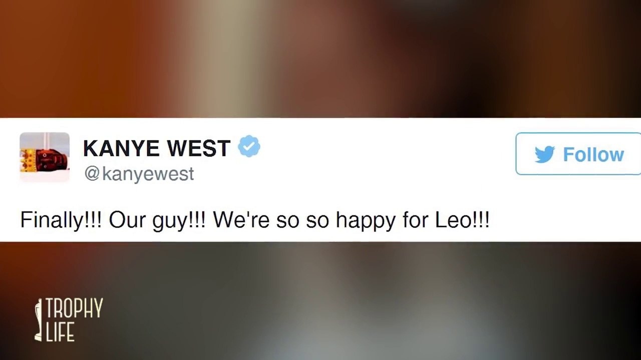 Celebs React To Leonardo DiCaprio Winning at 2016 Oscars