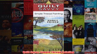 Download PDF  Quilt Savvy Simple Thread Painting FULL FREE