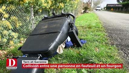 Collision violente entre une personne en fauteuil et un fourgon