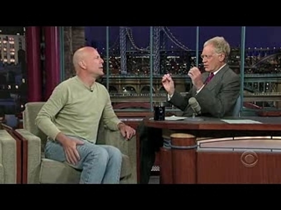 Bruce Willis at Letterman