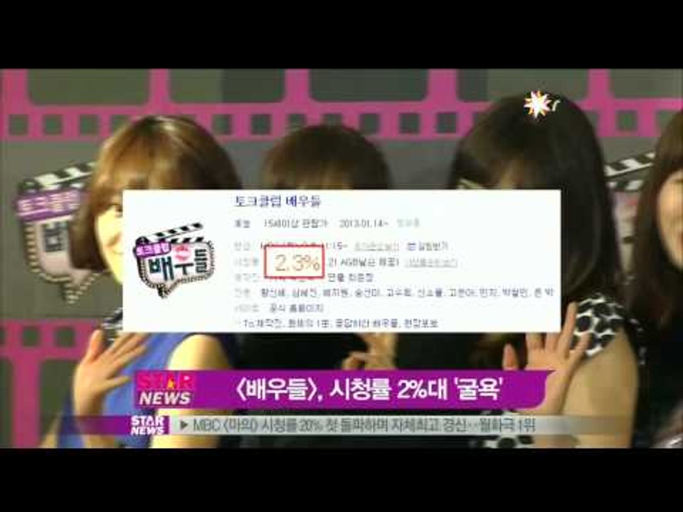 [Y-STAR] MBC 'Talk Club actors' ratings indignity (MBC 새 예능 배우들, 시청률 2%대 굴욕)