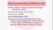 Physical & Chemical Properties of Sulphuric Acid