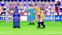 Chelsea vs PSG 1-2 (UEFA Champions League Cartoon Highlights Zlatan Ibrahimovic goal 2016)