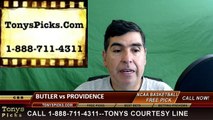 College Basketball Free Pick Providence Friars vs. Butler Bulldogs Prediction Odds Preview 3-10-2016