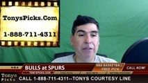 NBA Free Pick San Antonio Spurs vs. Chicago Bulls Prediction Odds Preview 3-10-2016