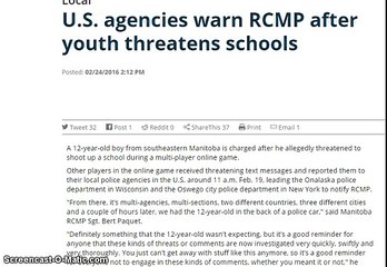 Internet RATS call COPS on a kid