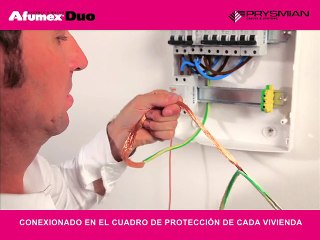 Afumex DUO: conexionado en el cuadro de protección de cada vivienda