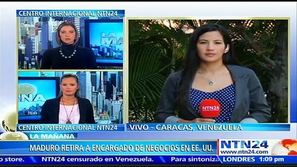 Maduro decide retirar a su encargado de negocios en Washington Maximilien Arveláiz agravando situación entre las dos nac