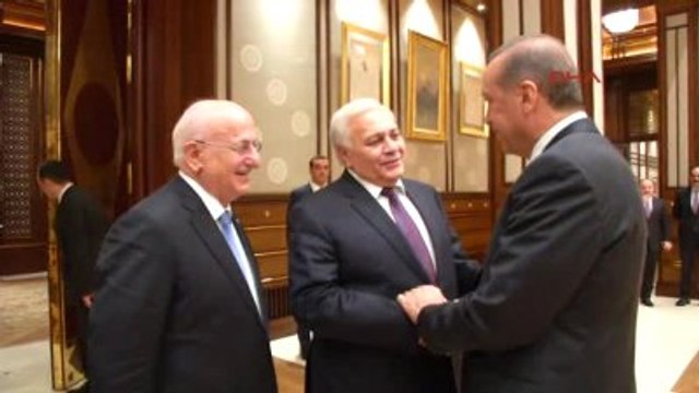Azerbaycan Milli Meclis Başkanı Oktay Asadov Cumhurbaşkanlığı Sarayı'nda