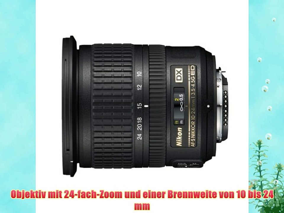 Nikon AF-S DX Nikkor 10-24mm 1:35-45G ED Objektiv inkl. HB-23 (77 mm Filtergewinde)