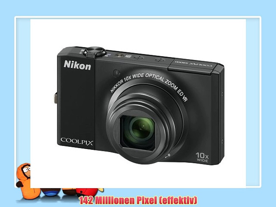 Nikon Coolpix S8000 Digitalkamera (142 Megapixel 10-fach Zoom 75cm (30-Zoll) Display) schwarz