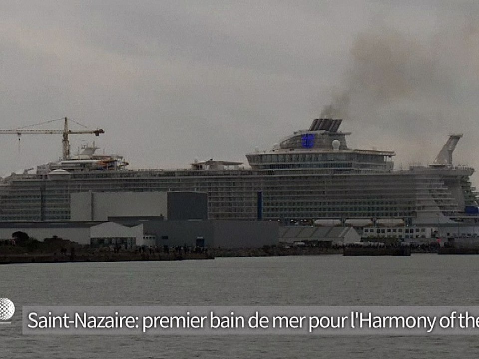 Premier bain de mer pour l'Harmony of the seas, le plus gros paquebot du monde