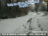 Les débuts d'une grosse tempete de Nege à Trets 10Fev2012