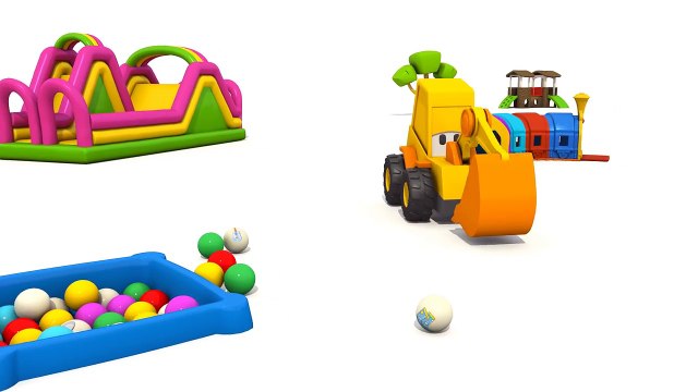 Мультик про Экскаватор Масю: Веселая Карусель - учим названия цветов, развивающий мультфильм