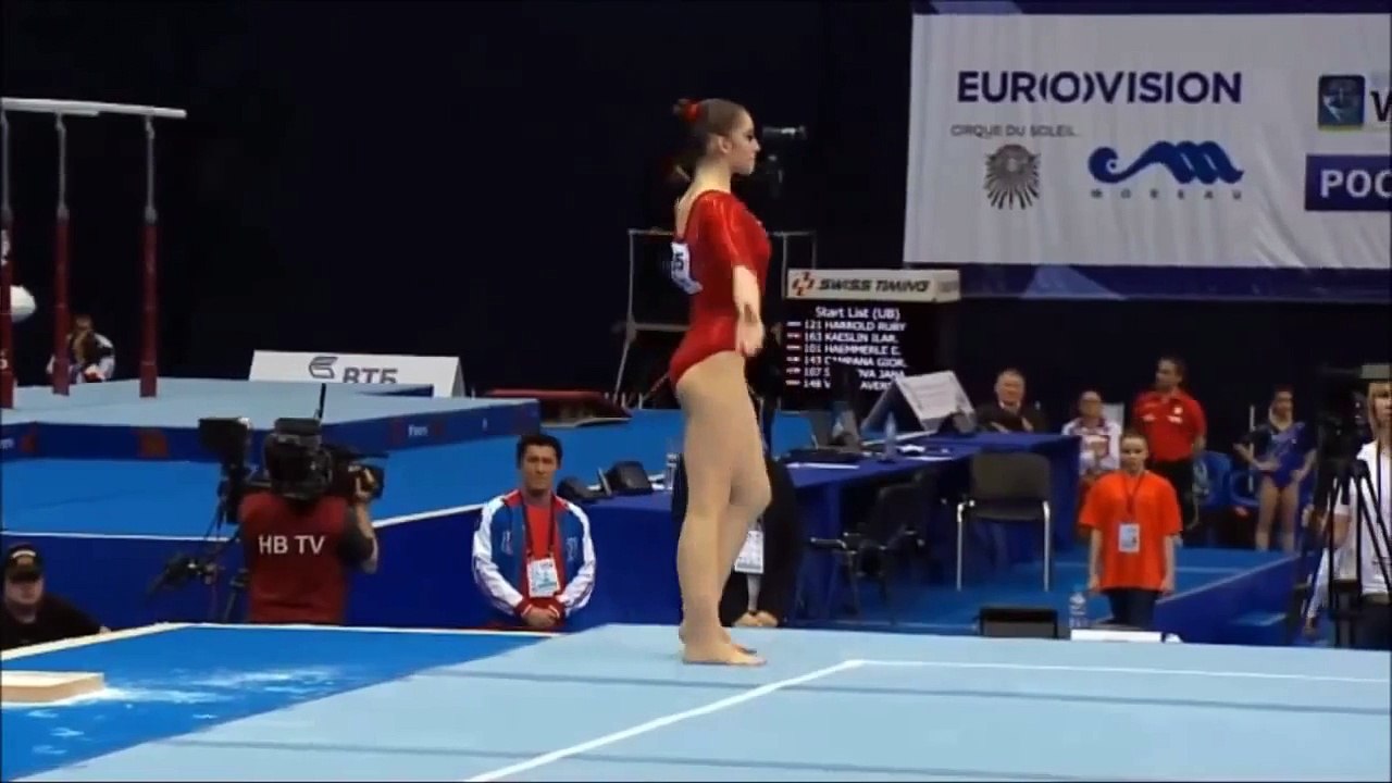 Aliya Mustafina FX 2013 (Europeans) (CoP 2013 16, D Score)