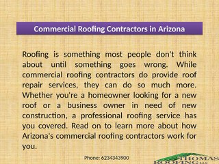 Commercial Roofing Contractors in Arizona