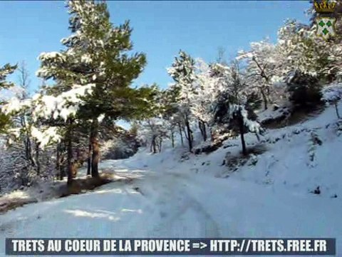 Neige à TRETS à st jean du puy 1fev2012