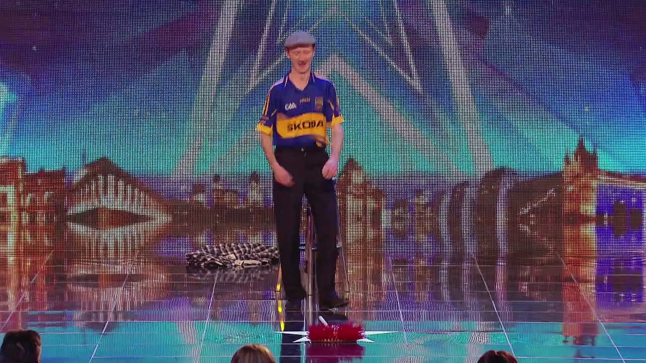 Oliver Moroney's Irish dancing (with a broom) | Britain's Got Talent 2014