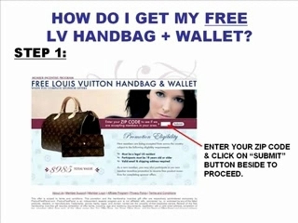 FREE Louis Vuitton (LV) Handbag + Wallet / FREE LV (US ONLY)