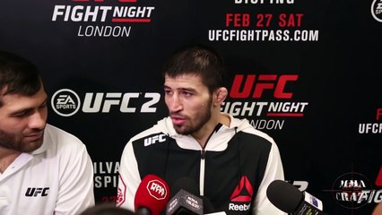 Rustam Khabilov UFC Fight Night London Post Fight Media Scrum