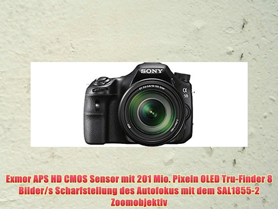 Sony SLT-A58K SLR-Digitalkamera (201 Megapixel 67 cm (27 Zoll) LCD-Display APS HD CMOS-Sensor