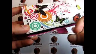 Чехол - портмоне для Sony Xperia Z бабочки с кругами