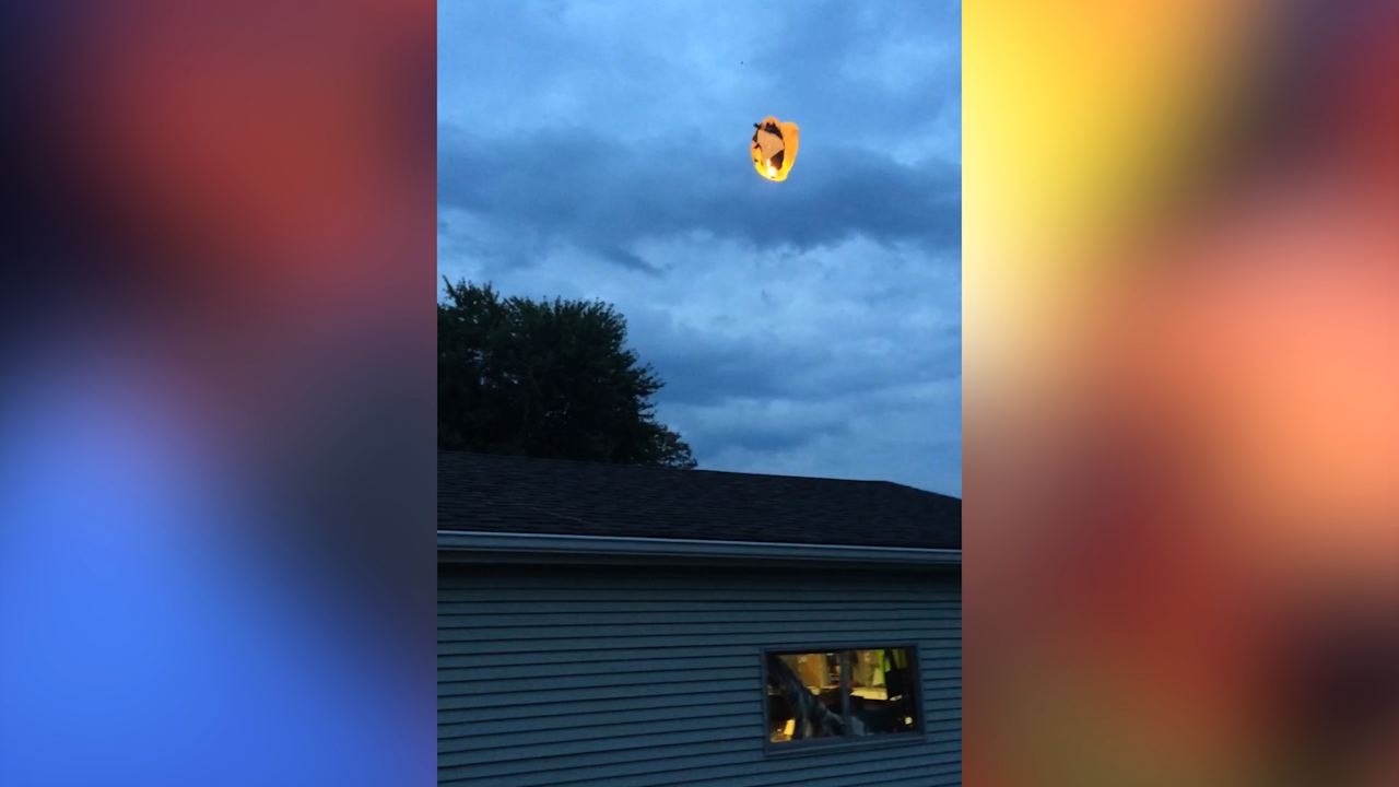 Floating Lantern Becomes Floating Fireball