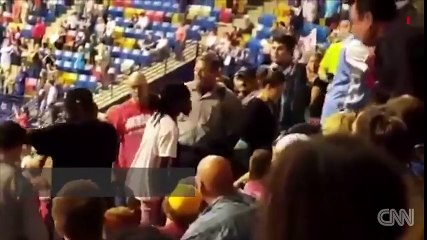 Protester hit at Trump rally - Police have a 78-year-old man in custody