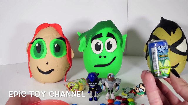 TEEN TITANS GO! Play-Doh Surprise Eggs Robin & Beast Boy & Teen Titans Go Surprise Toys
