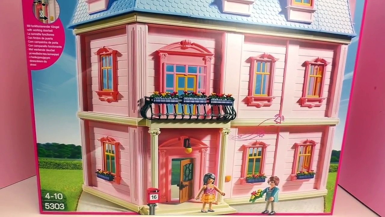 Playmobil Dollhouse 5303 Maison de poupée romantique rose | Unboxing ...