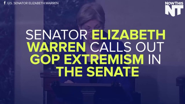 Elizabeth Warren Calls Out GOP Extremism In The Senate