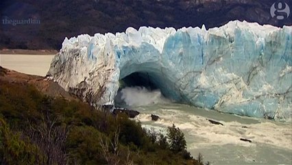 Part of Perito Moreno glacier collapses
