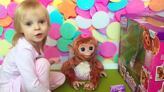Смешливая обезьянка играет смеется спит и храпит интерактивная игрушка fur real friends