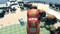 Rotterdam Tower Long Jump Biggest Track Lightning McQueen Mack and Dinoco Disney cars