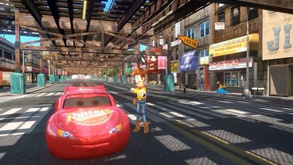 Télécharger la video: Disney Pixar Cars Lightning McQueen and Toy Story Sheriff Woody HD