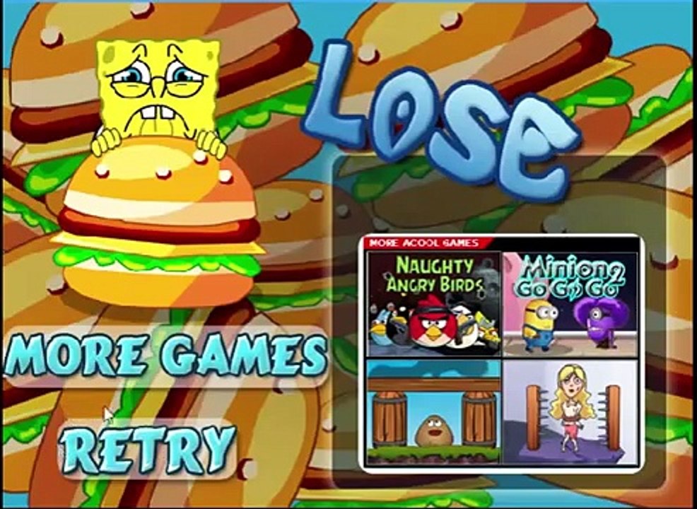 spongebob love hamburger video games - cartoon games - full episode