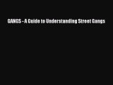 Read GANGS - A Guide to Understanding Street Gangs Ebook Online