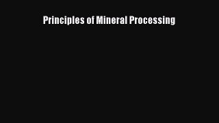 Read Principles of Mineral Processing Ebook Online