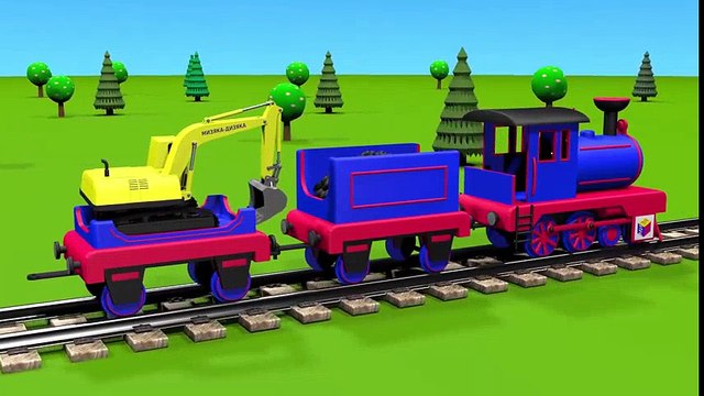 Jeu d'assemblage : la pelle mécanique sur chenilles. Camions. Dessin animé éducatif pour les enfants Dessins Animés Pour Enfants