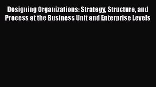 Read Designing Organizations: Strategy Structure and Process at the Business Unit and Enterprise