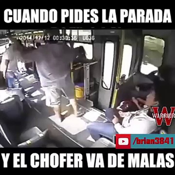 Cuando pides la parada y el chófer va de malas