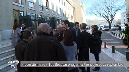 Procès du maire FN de Beaucaire: jugement renvoyé au 22/09