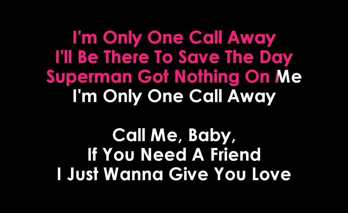 one call away karaoke charlie puth