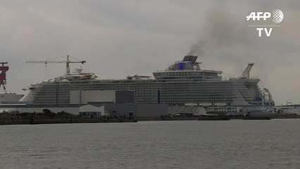 Saint-Nazaire: premier bain de mer pour l'Harmony of the seas